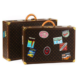 Louis Vuitton Bisten Suitcase 65 Monogram with Stickers  Louis vuitton  suitcase, Travel stickers, Louis vuitton