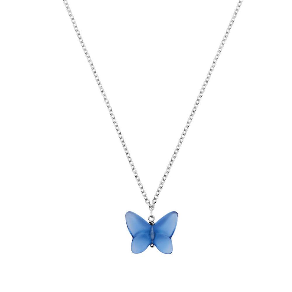 Blue Crystal Papillon Necklace
