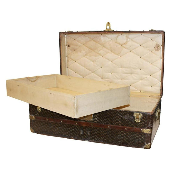 Cabin Trunk with Dark Brown Edging - Palmer & Penn