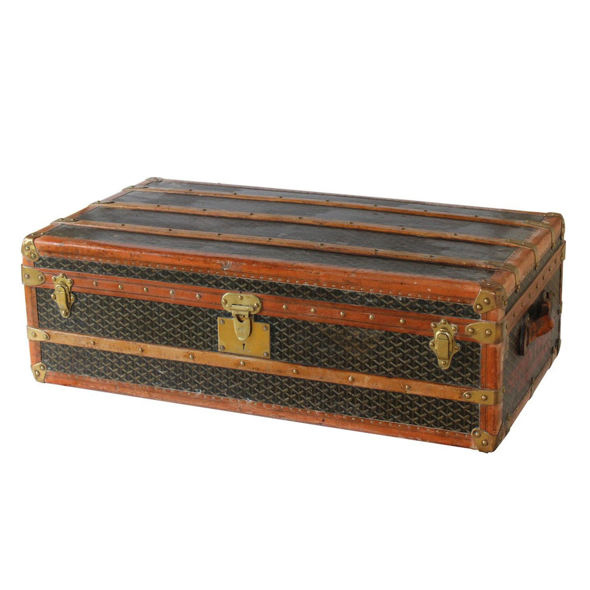 Cabin Trunk with Tan Edging
