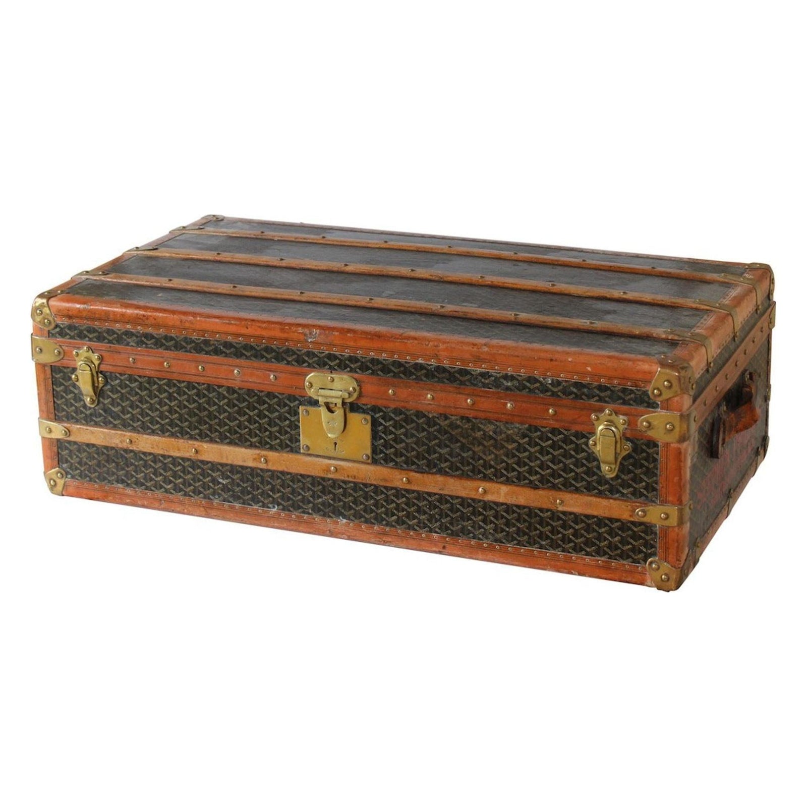 Cabin Trunk with Tan Edging