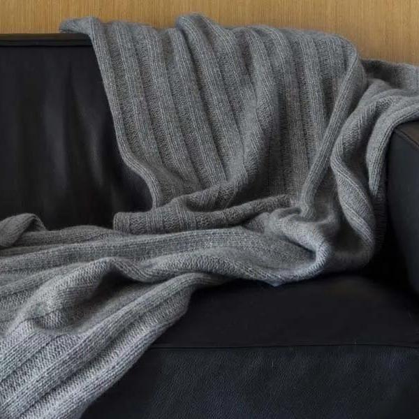Chunky Rib Angora and Merino Throw