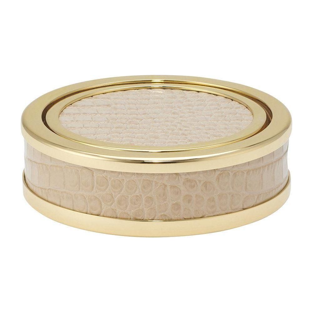 Colette Croc Leather Coasters Set of 4