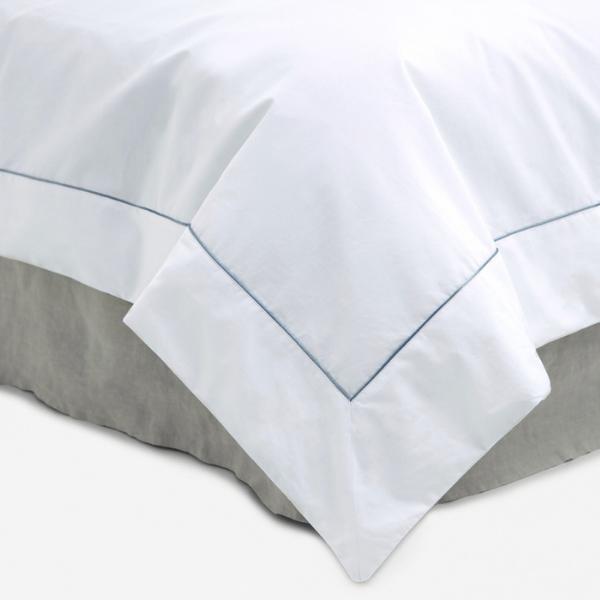 Cotton Percale Duvet Cover with Piping