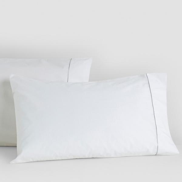 Cotton Percale Pillowcase with Piping