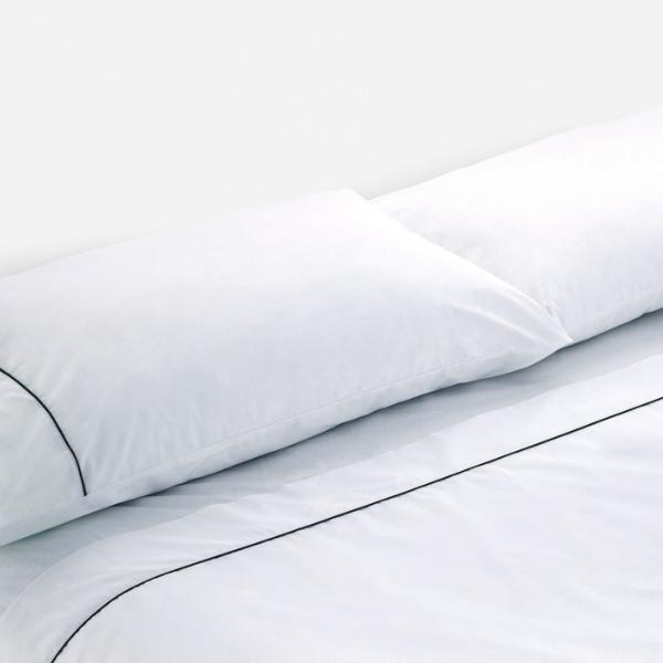 Cotton Percale Pillowcase with Piping