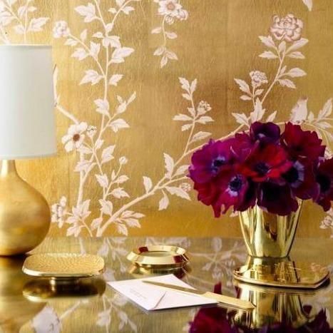 Gilded Clover Small Vase