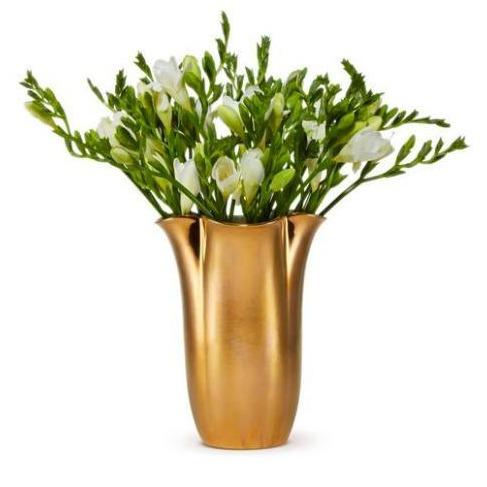 Gilded Clover Tall Vase