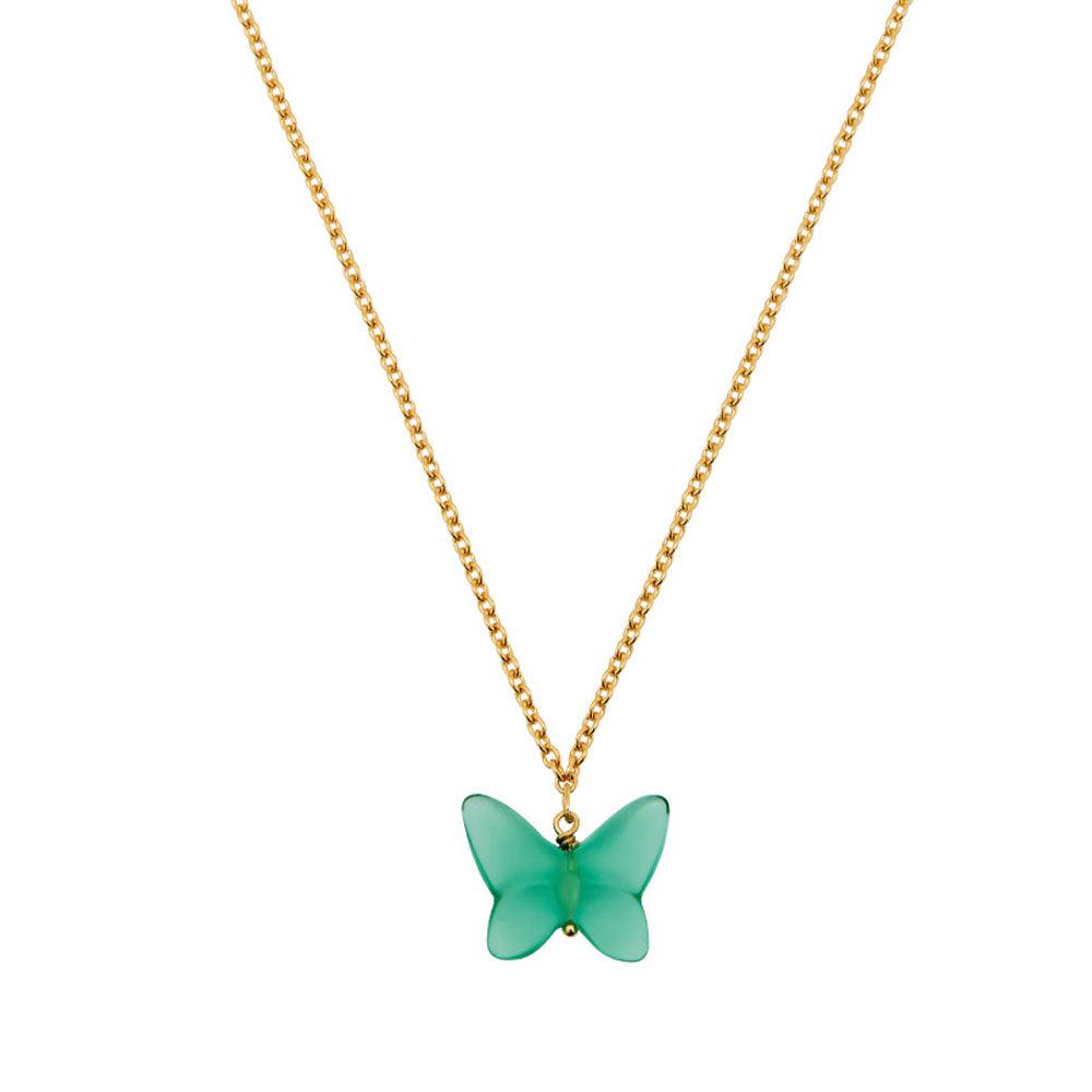 Green Crystal Papillon Necklace
