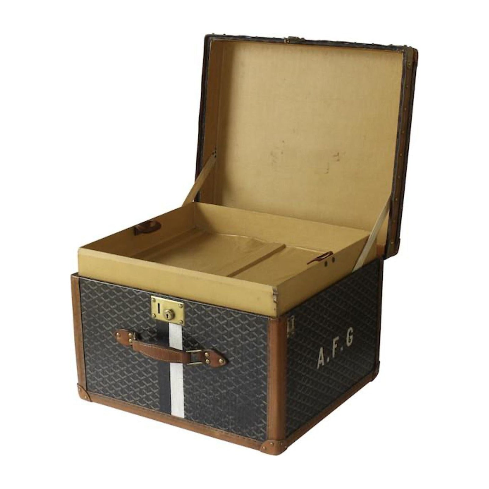 Hat Trunk with AFG initials