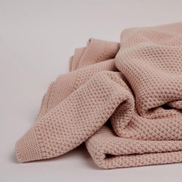 Moss Stitch Cotton Throw