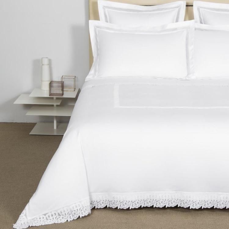 Ornate Medallion Lace Duvet Cover