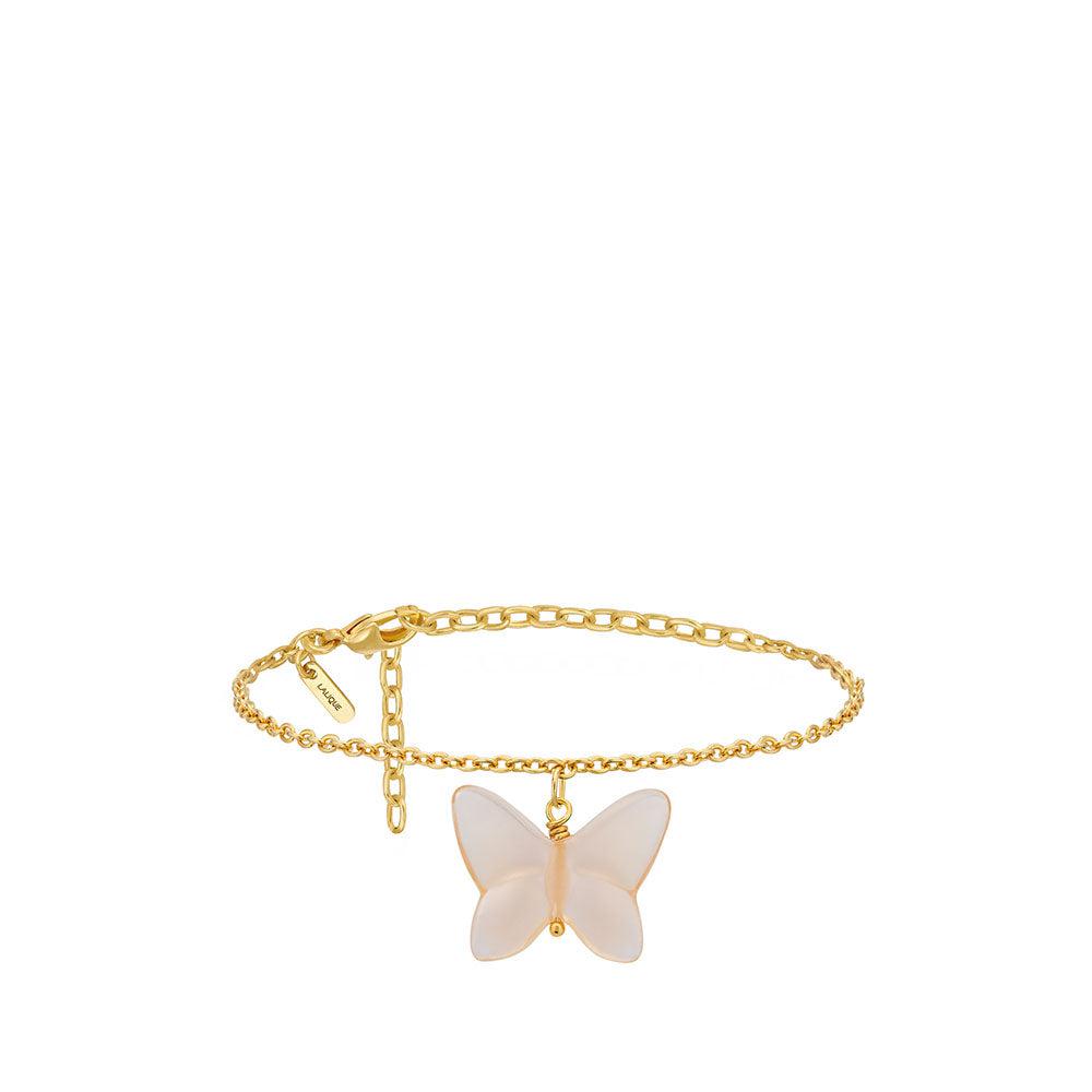 Peach Crystal Papillon Bracelet