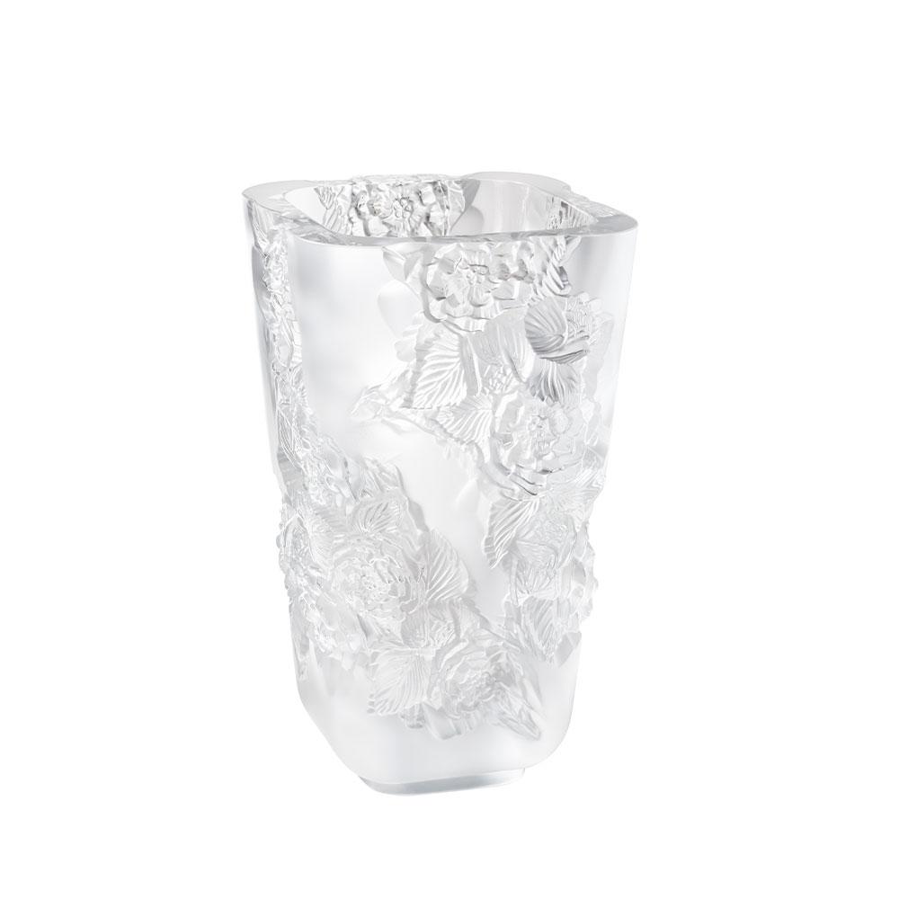 Pivoines Large Vase Clear Crystal