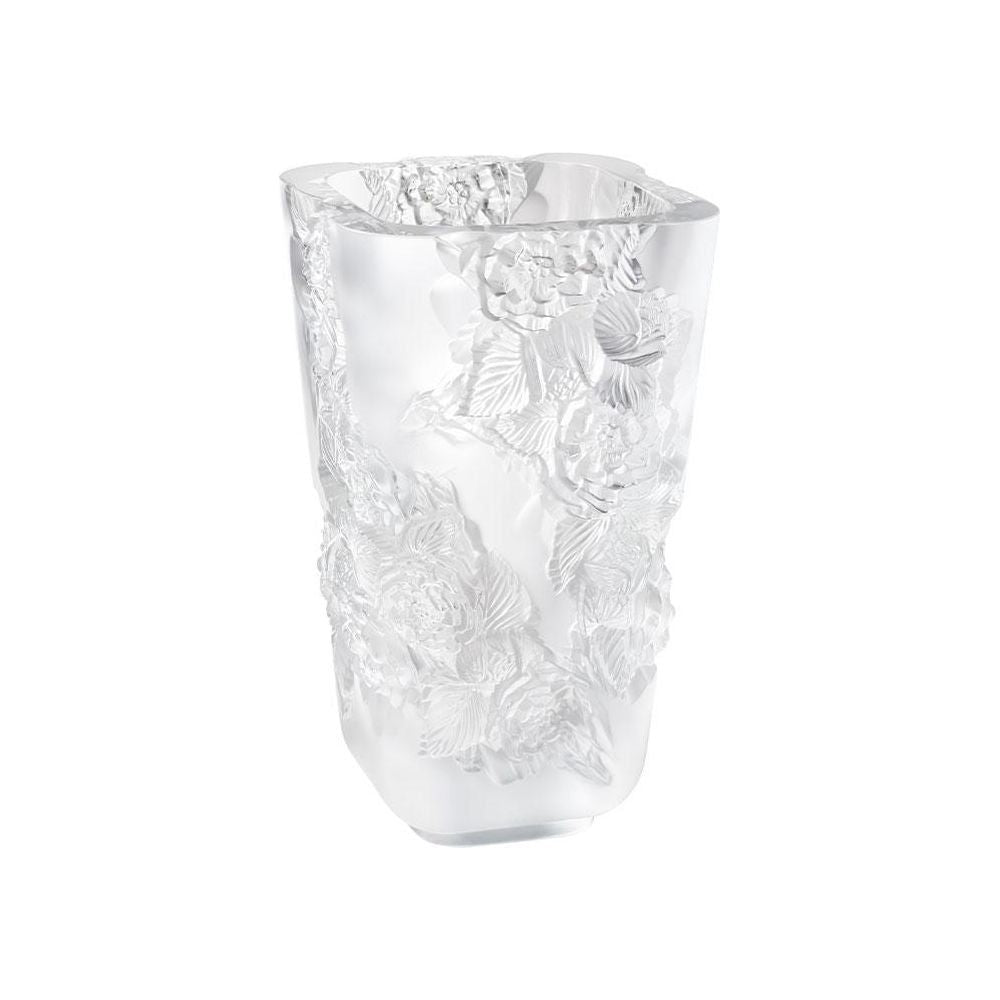 Pivoines Large Vase Clear Crystal