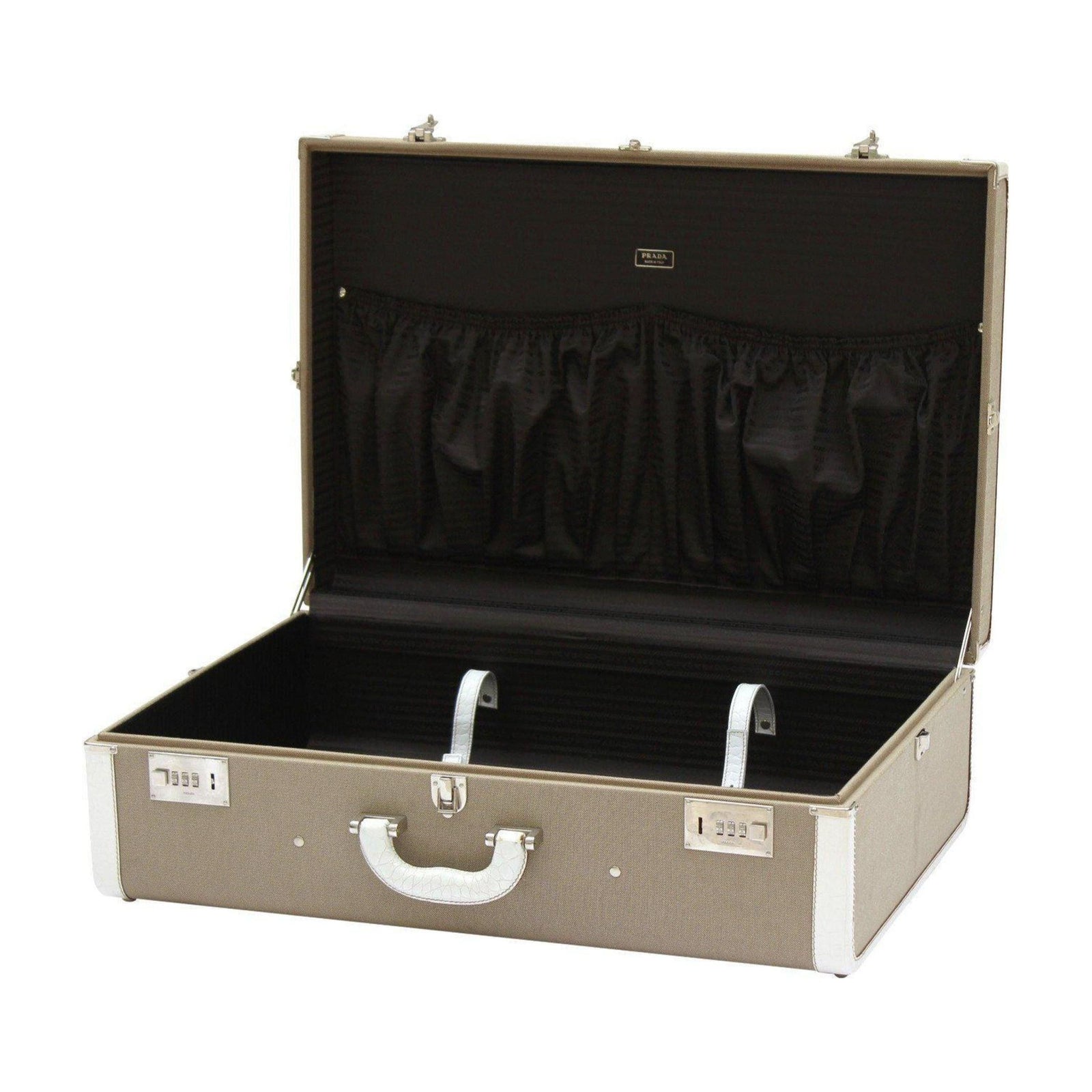 Prada Suitcase with White Crocodile Trim