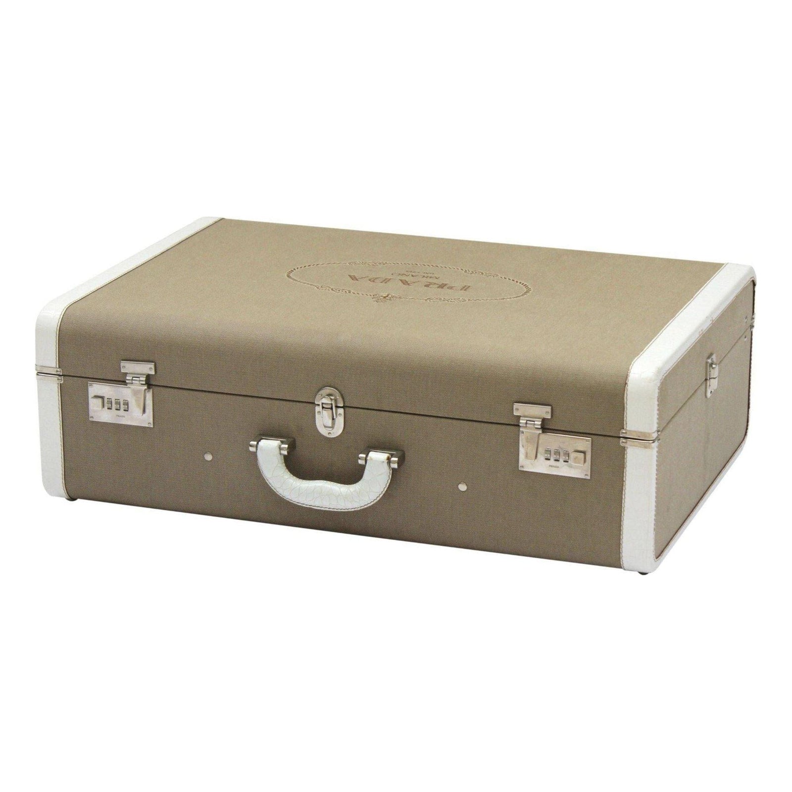 Prada Suitcase with White Crocodile Trim