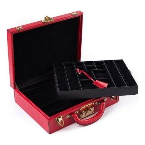 Red Epi Leather Jewellery Case