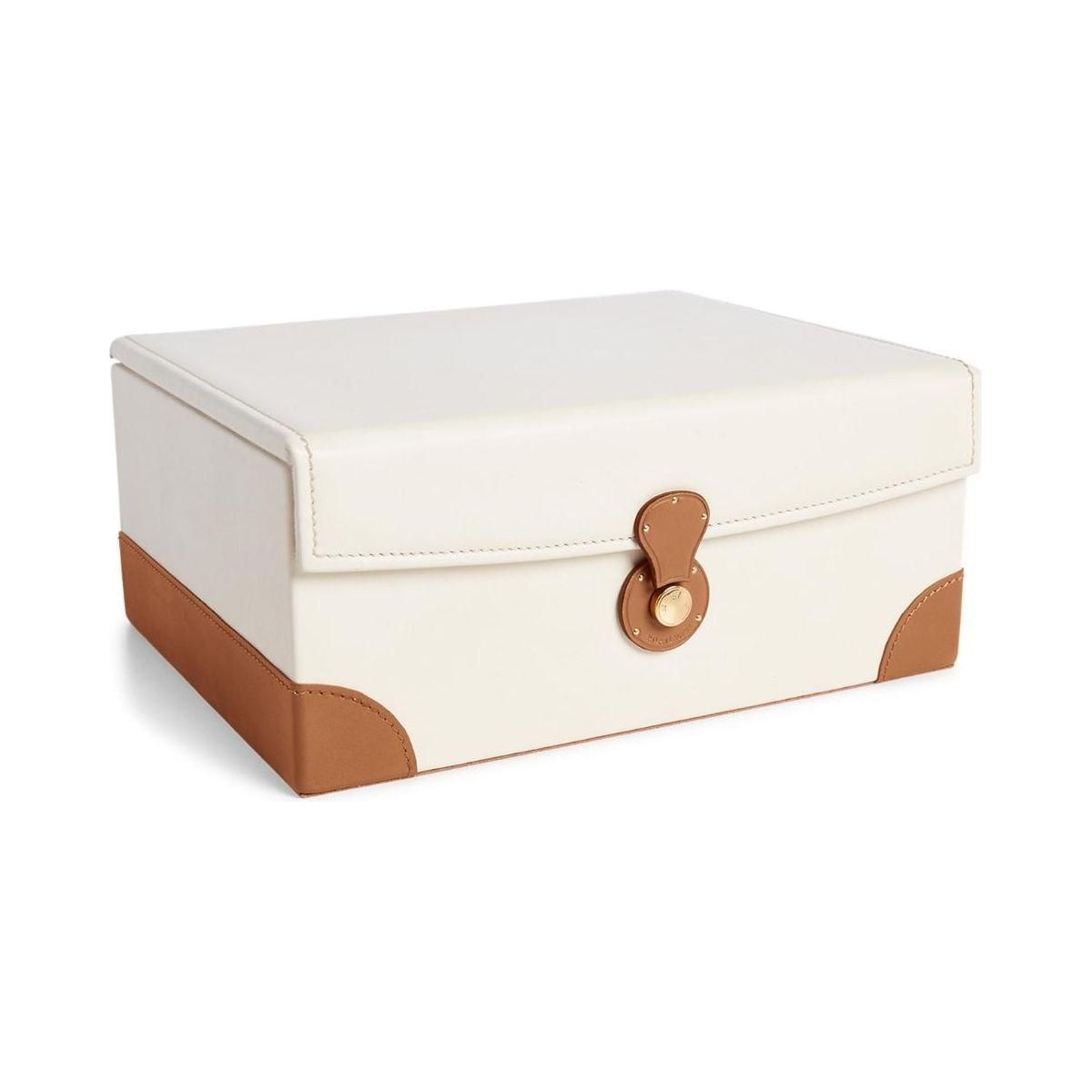 Ralph Lauren Ryan Box in cream and saddle
