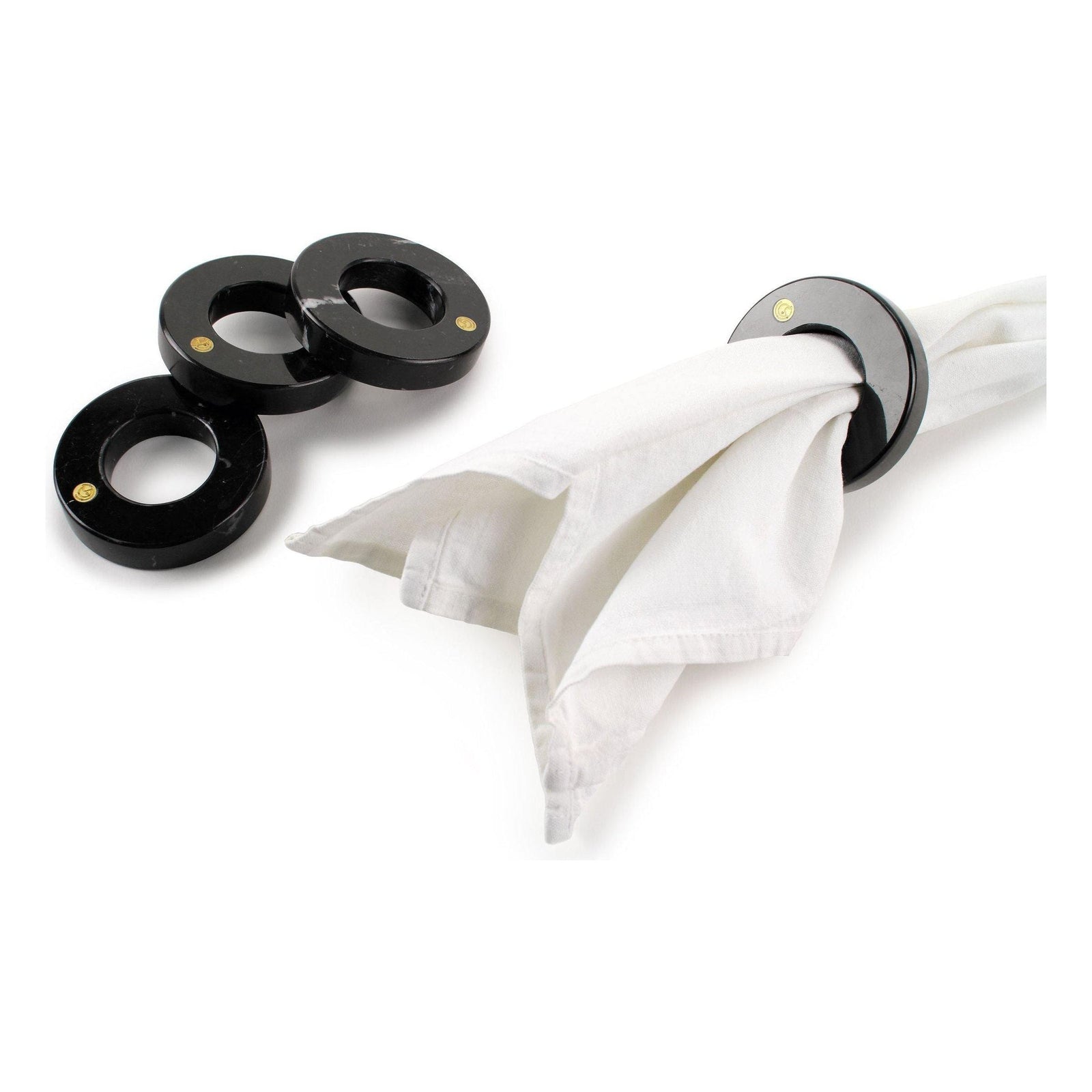 Set of 4 Napkin Rings Marquina
