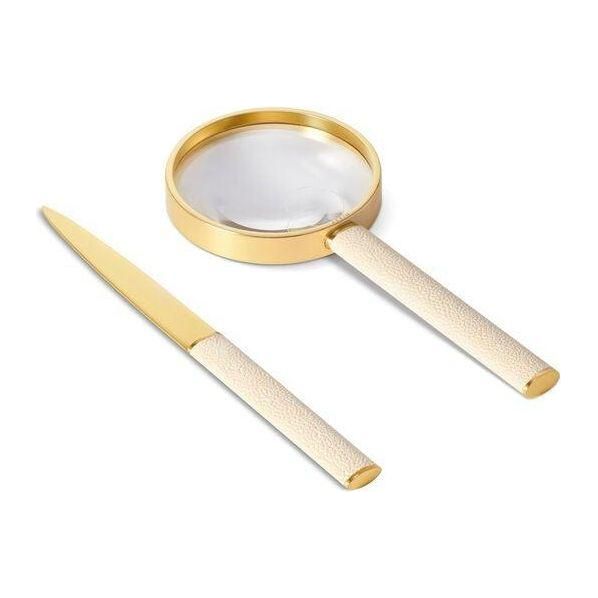 Shagreen Magnifying Glass and Letter Opener Set
