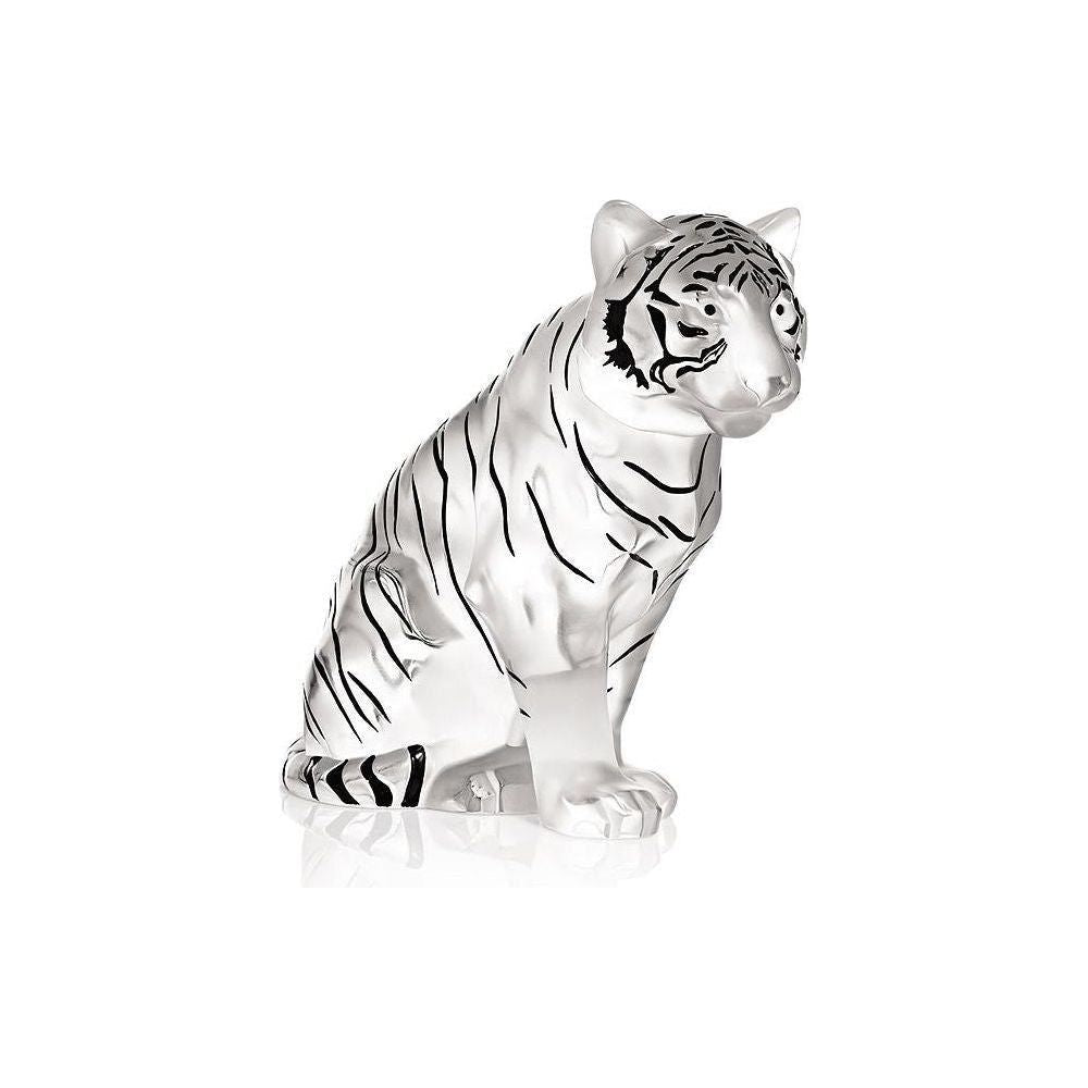 Sitting Tiger Black Enamel