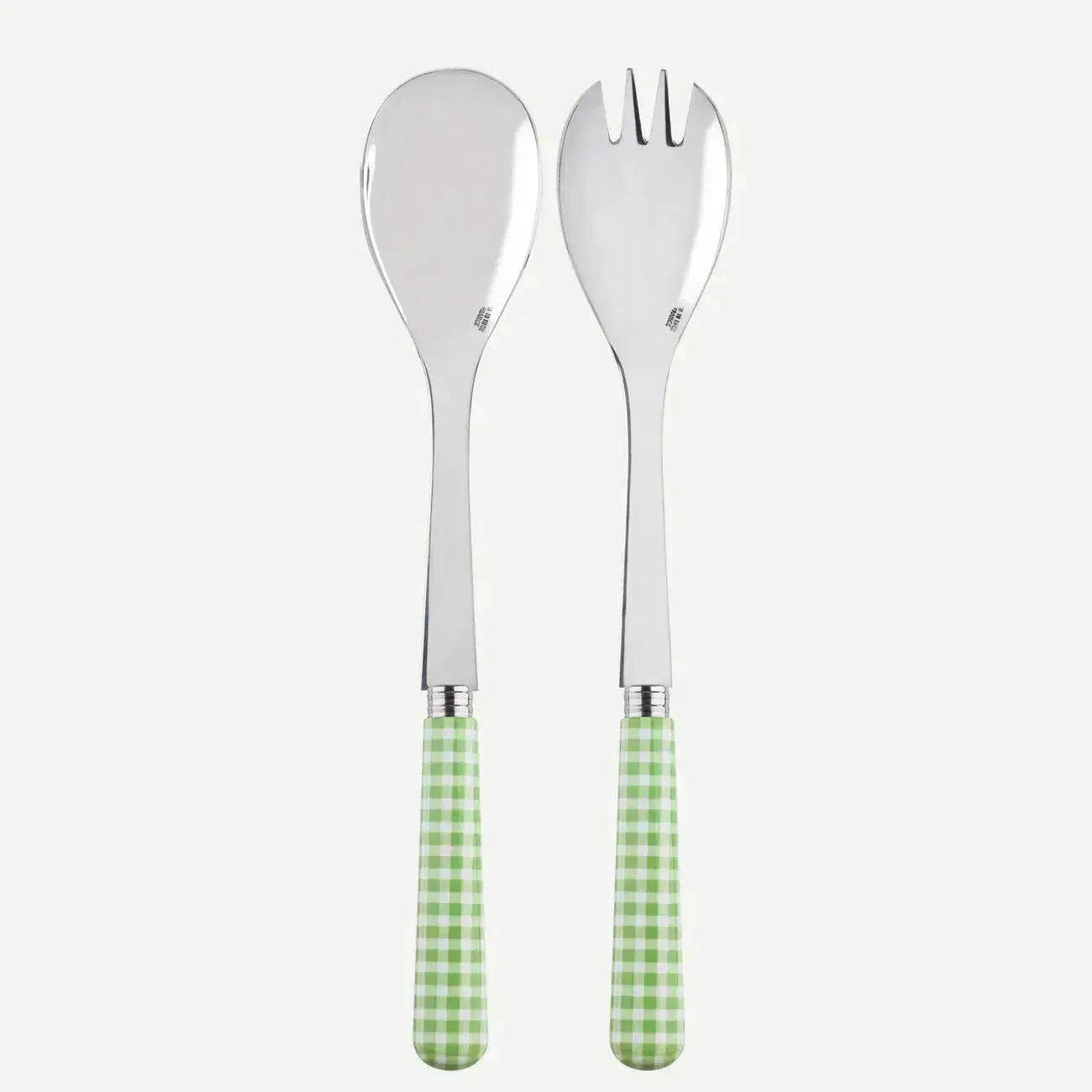 Vichy Gingham Garden Green Salad Set 2 Pieces