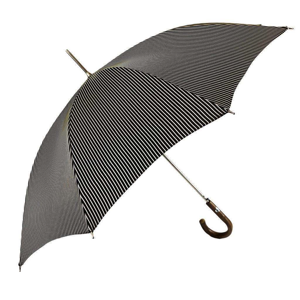 Black &amp; White Striped Classic Umbrella