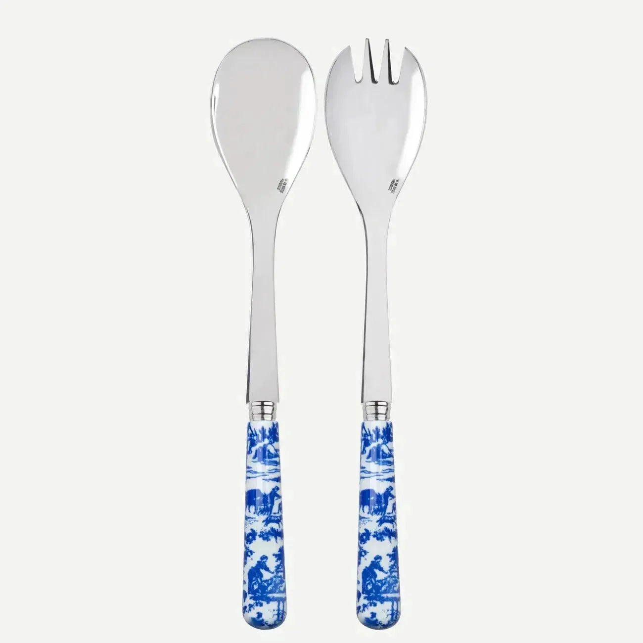 Toile Blue Salad Set 2 Pieces